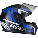 Black Apex Triple Full Face Motorcycle Helmet