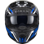 Black Apex Triple Full Face Motorcycle Helmet
