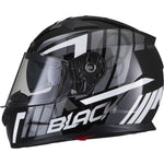 Black Apex Triple Full Face Motorcycle Helmet