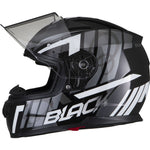 Black Apex Triple Full Face Motorcycle Helmet