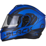 Black Optimus II Destination Flip Front Motorcycle Helmet & Visor Kit