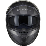 Black Optimus II Destination Flip Front Motorcycle Helmet