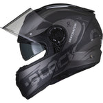 Black Optimus II Destination Flip Front Motorcycle Helmet