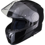 Black Optimus II Flip Front Motorcycle Helmet