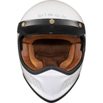 Black Royale Solid Retro Motorcycle Helmet & Visor