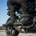 Black Vulcan Ankle Motorcycle Boots