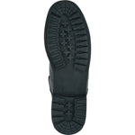 Black Officer Brogue Motorcycle Boots