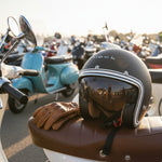 Black Classic Line Open Face Motorcycle Helmet