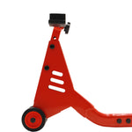 Black Pro Range Oval Tube Rear Paddock Stand (B5397) With L-Cup Cradle Adaptors