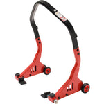 Black Pro Range Oval Tube Rear Paddock Stand (B5397) With L-Cup Cradle Adaptors