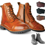 Black Guard Oxford Motorcycle Boots & Gear Shifter Pad