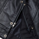 Black Renegade Leather Motorcycle Vest