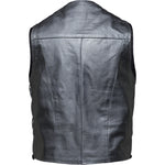 Black Rocker Leather Motorcycle Vest