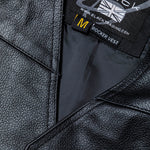 Black Rocker Leather Motorcycle Vest