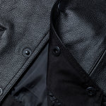 Black Rocker Leather Motorcycle Vest