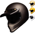 Black Royale II Retro ECE R22.06 Motorcycle Helmet