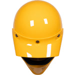 Black Royale II Retro ECE R22.06 Gloss Sunset Yellow Motorcycle Helmet and Internal Visor