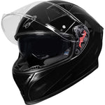 Black Atom Vintage ECE R22.06 Scratched-Look Motorcycle Helmet