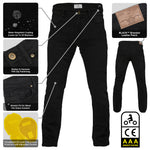 Black Speedster AAA CE Ultra Black Motorcycle Jeans