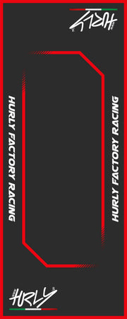 Hurly Workstation Floor Mat - Black/Red/White