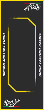 Hurly Workstation Floor Mat - Black/White/Yellow