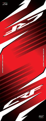 Hurly Workstation Floor Mat - Black/Red/White