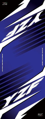 Hurly Workstation Floor Mat - Black/Blue/White