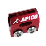 Apico Brake Hose Clamp - Honda CR 80/85 1996-2007, CRF150R 2007-24, CR 125/250 1990-2003, CRF450R 2002-03 - Red
