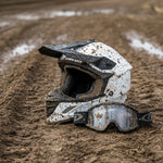 Black Gravel Solid Motocross Helmet Lifestyle