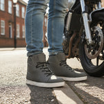 Black Motion WP Ankle Motorcycle Boots Lifestyle
