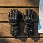 Black Rhino Leather Motorcycle Gloves lifestyle