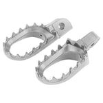 Raceline Aluminium Adjustable Trials Foot Pegs - Silver