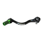 Apico Elite Gear Pedal - Kawasaki KX 125/250 1994-2008, KX500 1994-2004 Black/ Green