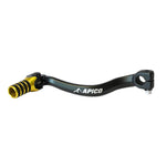 Apico Elite Gear Pedal - Suzuki RM65 2003-05, Kawasaki KX65 2000-22 - Black/ Yellow