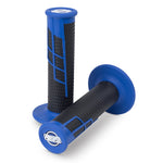Pro Taper Lock On Half Waffle Grips - Blue/ Black