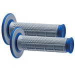Renthal G162 MX Dual Compound Tapered 1/2 Waffle Grips - Grey/Blue