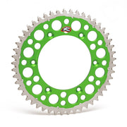Renthal Twin Ring Rear Sprocket - Kawasaki KX 125/250 1980-2008, KXF 250/450 2004-24 - 50T Green