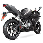 Scorpion Serket Taper Satin Titanium Oval Exhaust For Yamaha YZF R 125 2014-2018