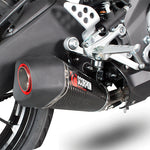 Scorpion Serket Taper Satin Titanium Oval Exhaust For Yamaha YZF R 125 2014-2018