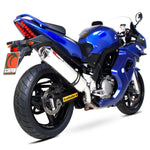 Scorpion Factory Satin Titanium Oval Exhaust Carbon Outlet Suzuki SV 650 04-11