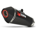 Scorpion Serket Taper Carbon Oval Exhaust - Kawasaki NINJA 250R 2008 - 2012