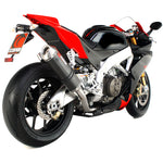 Scorpion Factory Satin Titanium Oval Exhaust Carbon Outlet Aprilia RSV4 09>Current