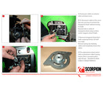 Scorpion Power Cone Satin Titanium Oval Exhaust Carbon Outlet Kawasaki ZX10 R 08-10