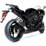Scorpion Power Cone Satin Titanium Oval Exhaust Carbon Outlet Kawasaki ZX-6R 09>Current