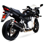 Scorpion Factory Satin Titanium Round Exhaust - Suzuki GSF 1250 Bandit 2007 - 2015