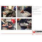 Scorpion Factory Satin Titanium Round Exhaust - Yamaha FZS 600 Fazer FZ6 2004 - 2006