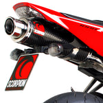 Scorpion Stealth Satin Titanium Oval Exhaust Carbon Outlet Honda CBR 1000 RR 06-07