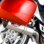 Scorpion Serket Satin Titanium Oval Exhaust For Honda VFR 1200 With Panniers 2010-2017