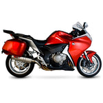 Scorpion Serket Satin Titanium Oval Exhaust For Honda VFR 1200 With Panniers 2010-2017