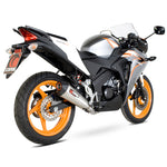 Scorpion Serket Taper Satin Titanium Oval Exhaust For Honda CBR 125 R System 2011-2016